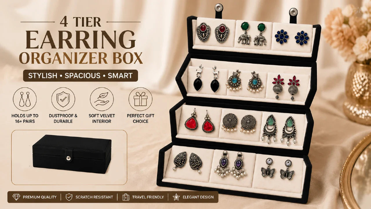 12 Pair Jhumka Box Earring: Perfect Organizer for Your Jewelry Collection