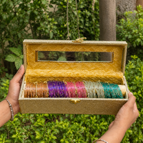 Premium Bangle Box - 60 Diamond & Ghungroo Bangles Included