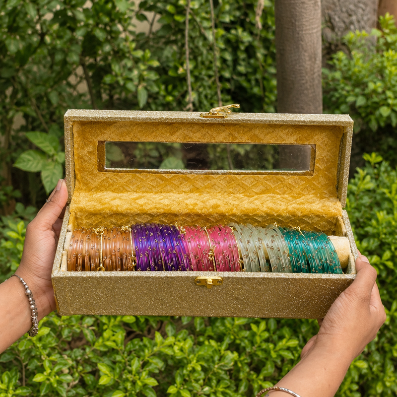 Premium Bangle Box - 60 Diamond & Ghungroo Bangles Included