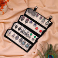 12 Pairs of Oxidized Stud Earrings with Jewelry Box