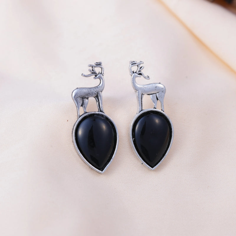 Premium Mirror Box with 12 Pairs of Oxidised Earrings