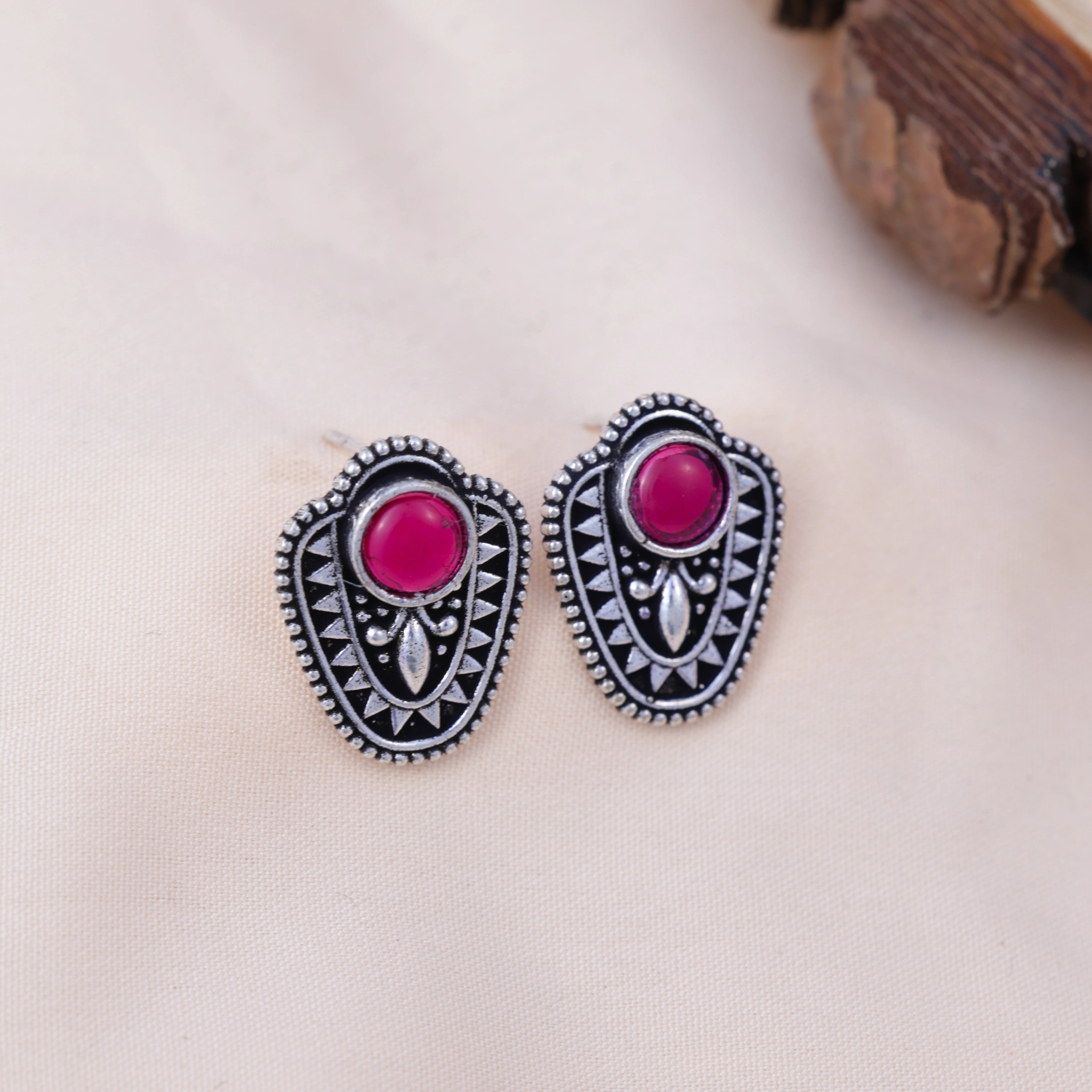 Premium Mirror Box with 12 Pairs of Oxidised Earrings