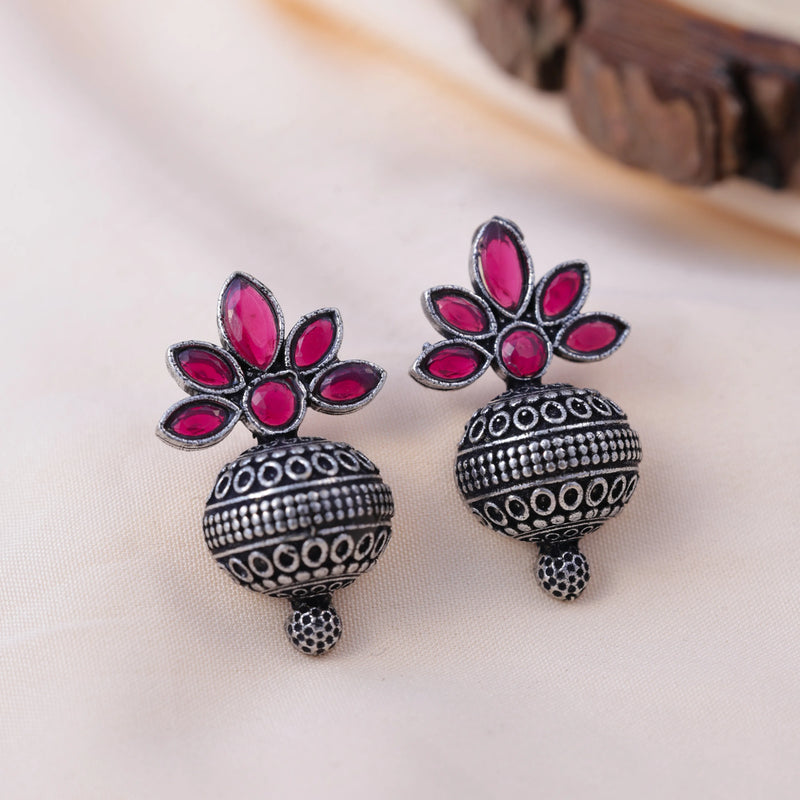 Premium Mirror Box with 12 Pairs of Oxidised Earrings