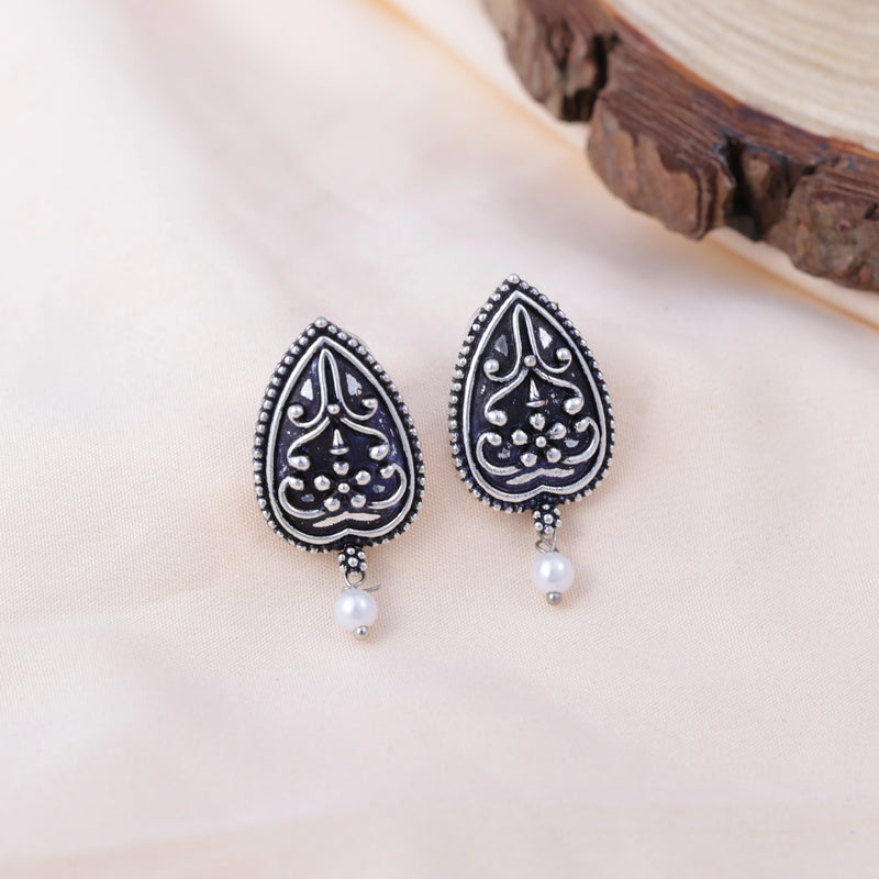 Premium Mirror Box with 12 Pairs of Oxidised Earrings