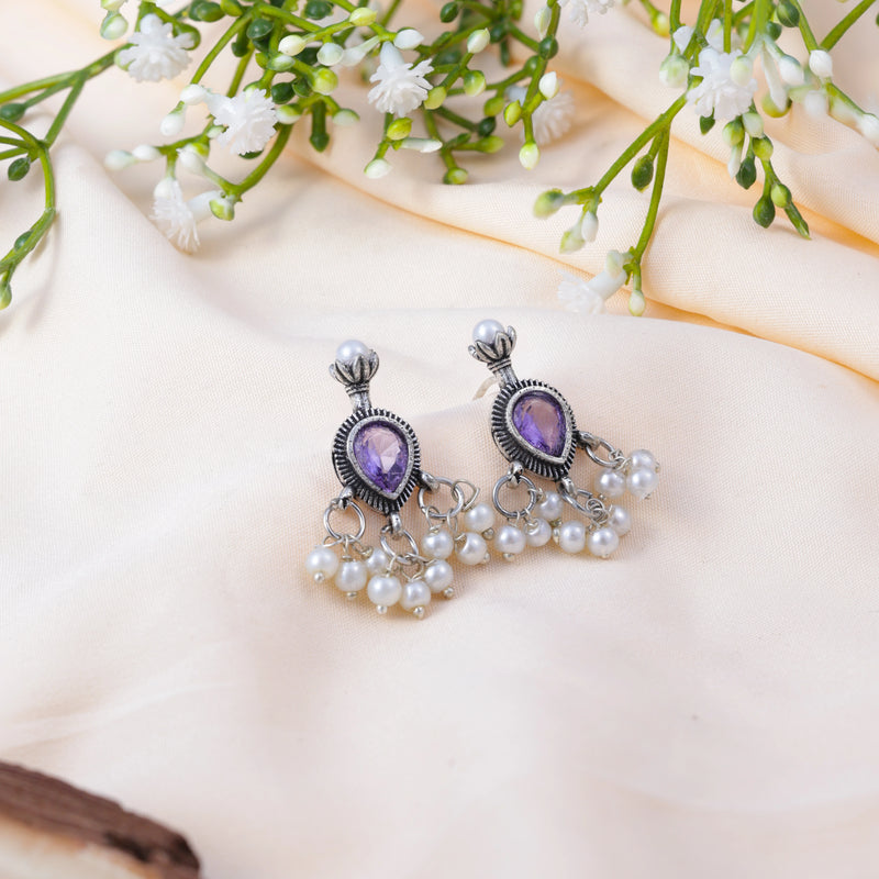 Premium Mirror Box with 12 Pairs of Oxidised Earrings