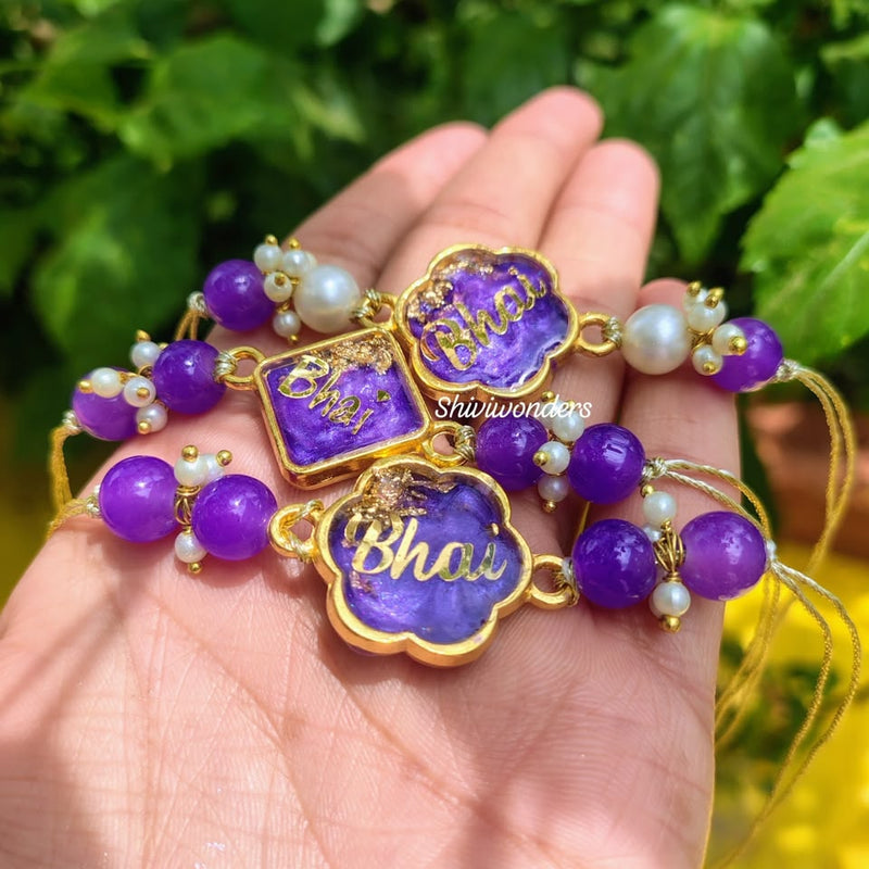Handmade Resin Customized Name Rakhi | Premium Personalized Rakhi for Bhai