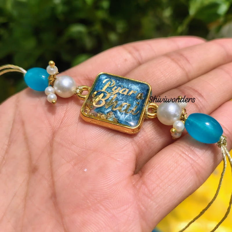 Handmade Resin Customized Name Rakhi | Premium Personalized Rakhi for Bhai