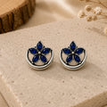 12 Pairs of Oxidized Stud Earrings with Jewelry Box
