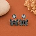 12 Pairs of Oxidized Stud Earrings with Jewelry Box