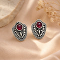 12 Pairs of Oxidized Stud Earrings with Jewelry Box