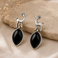 12 Pairs of Oxidized Stud Earrings with Jewelry Box