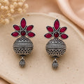 12 Pairs of Oxidized Stud Earrings with Jewelry Box