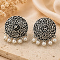 12 Pairs of Oxidized Stud Earrings with Jewelry Box