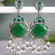 Vintage Style Oxidised Jhumka with Stone Work & Pearl Latkan