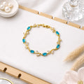 Luxury Floral Stone Tulip Bracelet - Elegant Gold & Crystal Charm for Every Occasion