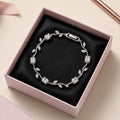 Luxury Floral Stone Tulip Bracelet - Elegant Gold & Crystal Charm for Every Occasion